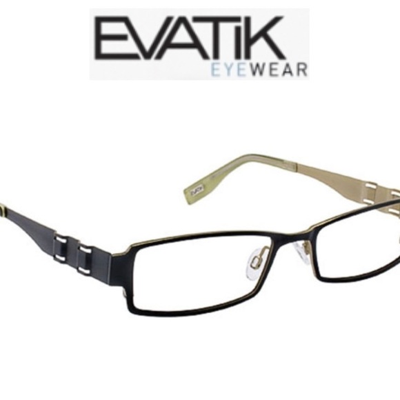 EVATIK 9005 Eyeglass Black Frames—Sleek!! Adjustable Nose Pads—Like New—$229 - Picture 4 of 12